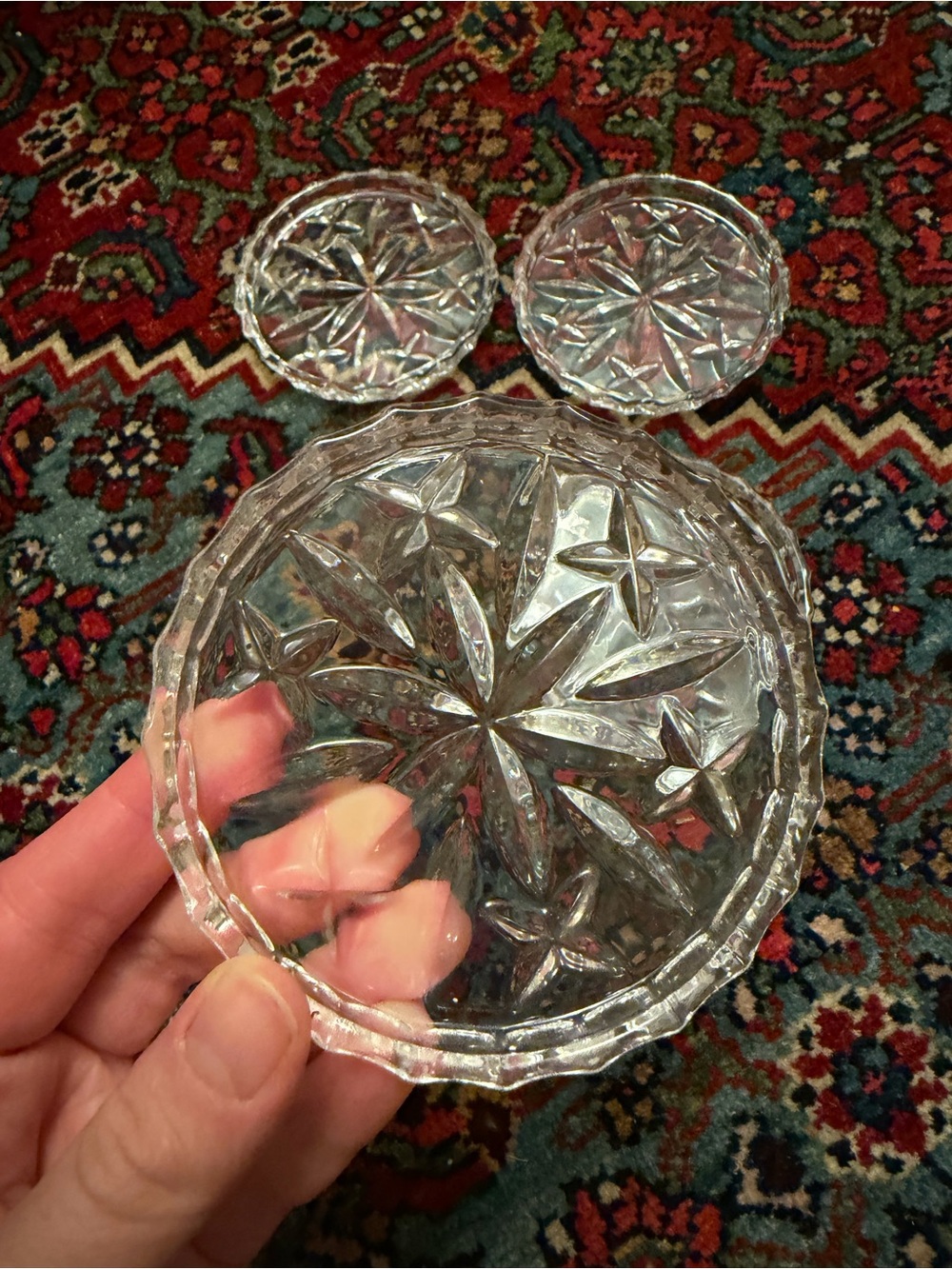 4 Gorham Lady Anne Crystal Coasters